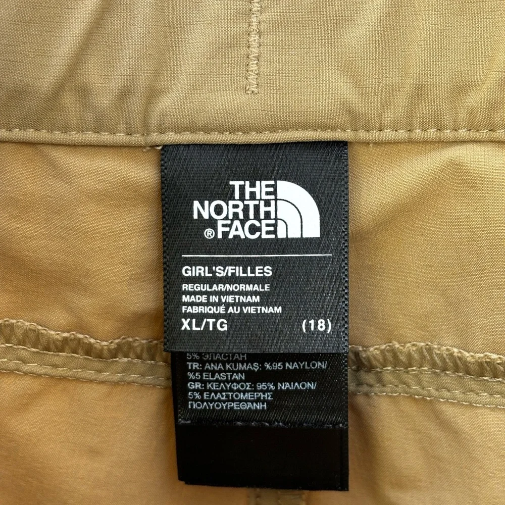 The North Face Khaki Parker Shorts Youth Girls Size XL Outdoors Hiking Stretch - Picture 5 of 16